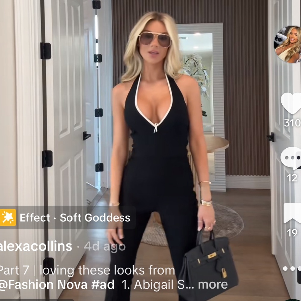 Fashion Nova Black Halter Jumpsuit